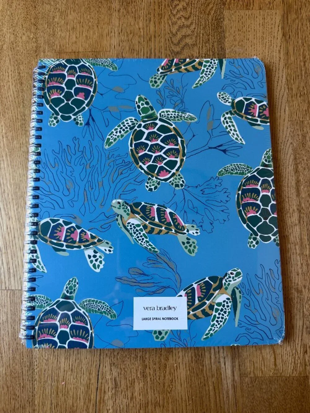 Vera Bradley Large Spiral Notebook Sea Turtles and Coral NWT